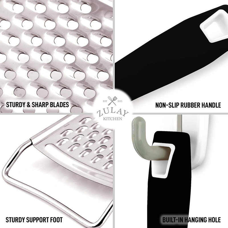 Râpe à fromage plate en acier inoxydable Zulay Kitchen Professional