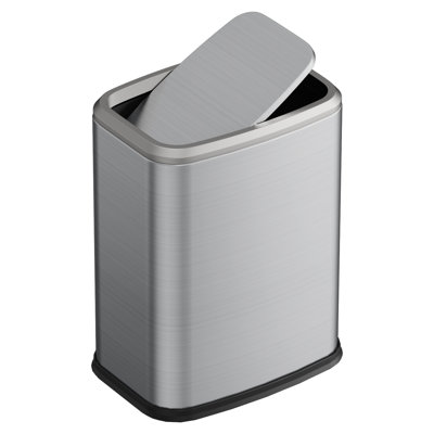 Slim 2.1 Gallon Swing Lid Bathroom Trash Can with Removable Inner Bucket,for RV,Bedroom,Home Office,Laundry Room