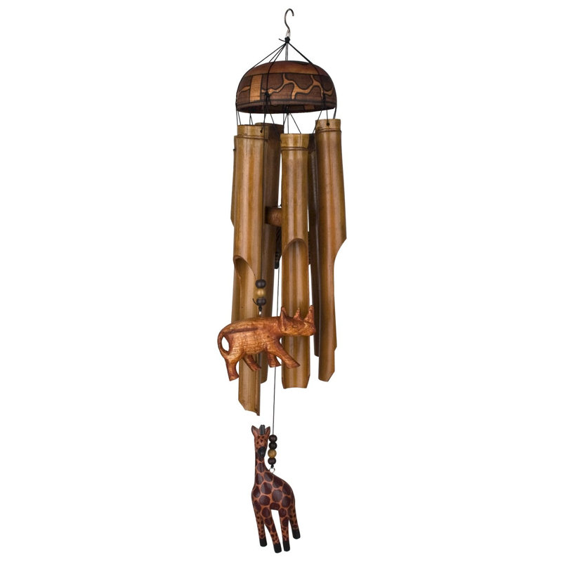 Carillon à vent en bambou de trio africain