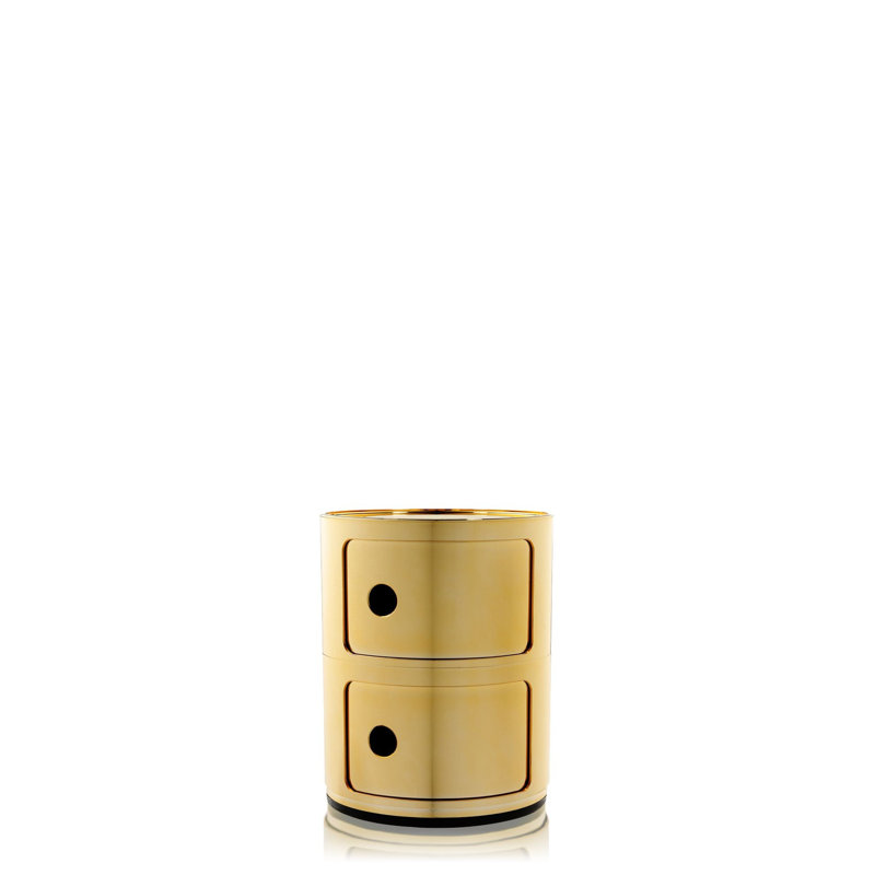 Componibili Storage Drawer, 2 Hi, Gold