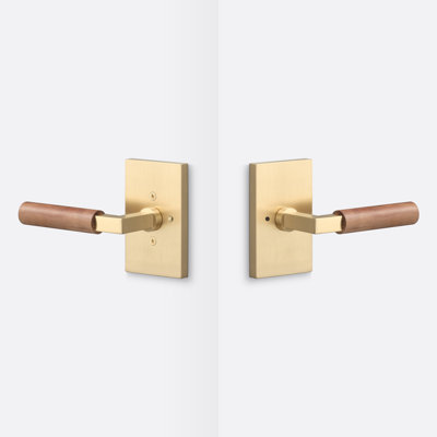 Levanto Privacy Rosette, Walnut Grip