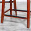Tabouret de bar 30 po cerise, siège en cuir reconstitué avec repose-pieds en métal couleur cerise, os - Design élégant et fiable-423701198-423701199