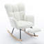 Chaise berçante en tissu avec repose-pieds Teddy-472144125