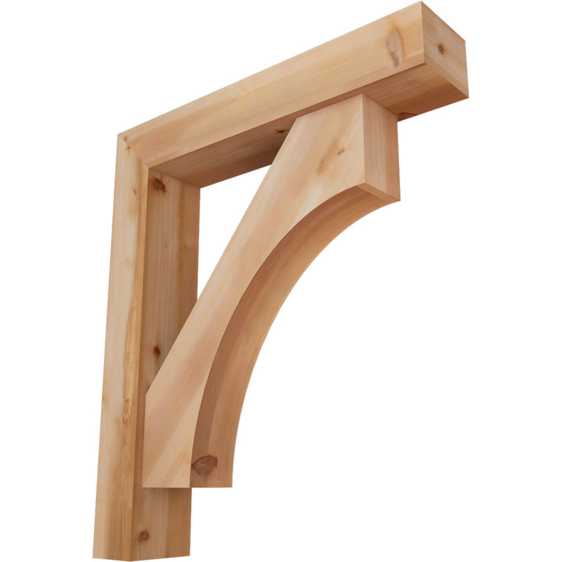 Support Westlake Block avec support décalé, 44 x 38, Cèdre rouge occidental de l 7 1/2 po (lisse)