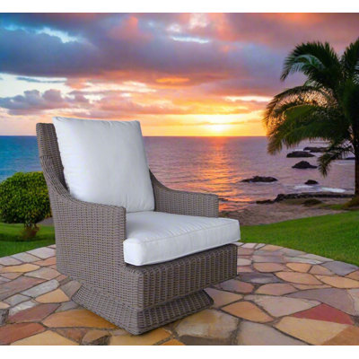 Adlare Swivel Wicker Outdoor Lounge Chair