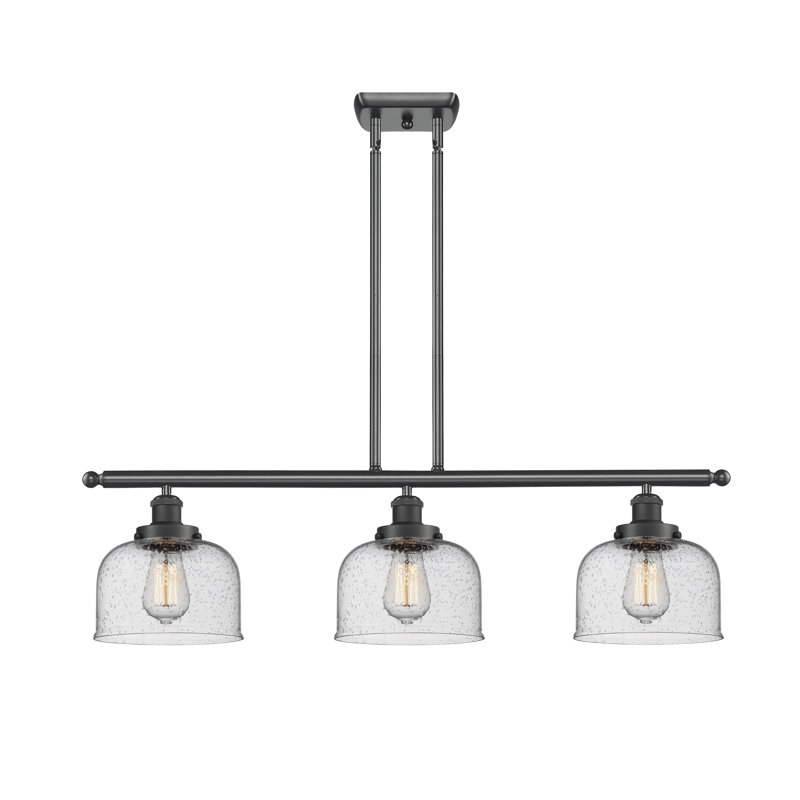 HamLake 3 - Light Kitchen Island Pendant, Matte Black, No Bulb Included, Seedy