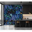 Adhésif mural botanique pelez et collez Odion - Jardin bleu nuit-106363205