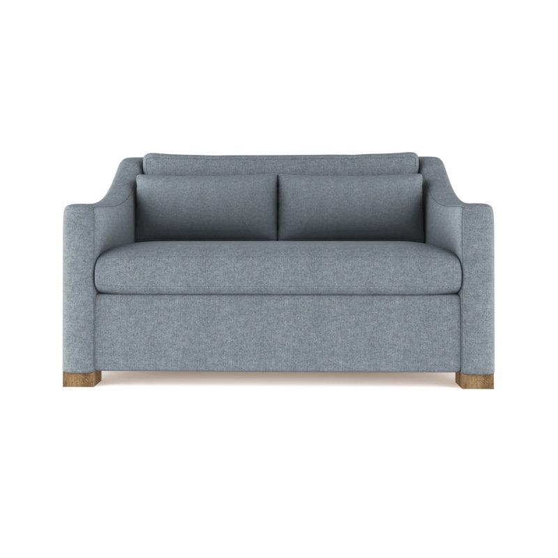 Causeuse Crosby, H 32,5 po x l 60 po x P 43 po, Brume moelleuse en velours, Patiné