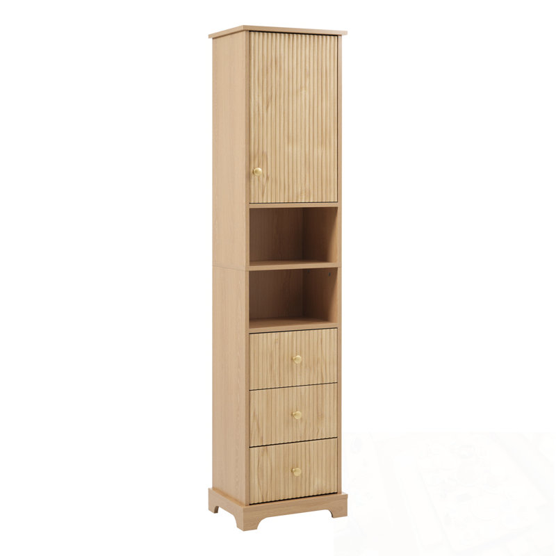 Armoire à linge autoportante pour rangement de salle de bain