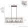 Chevron 6 Light Linear Rectangle Chandelier