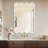 Natural Wood Color Wavy Rectangle Solid Wood Frame Decorative Mirror-1686799685-1688807631