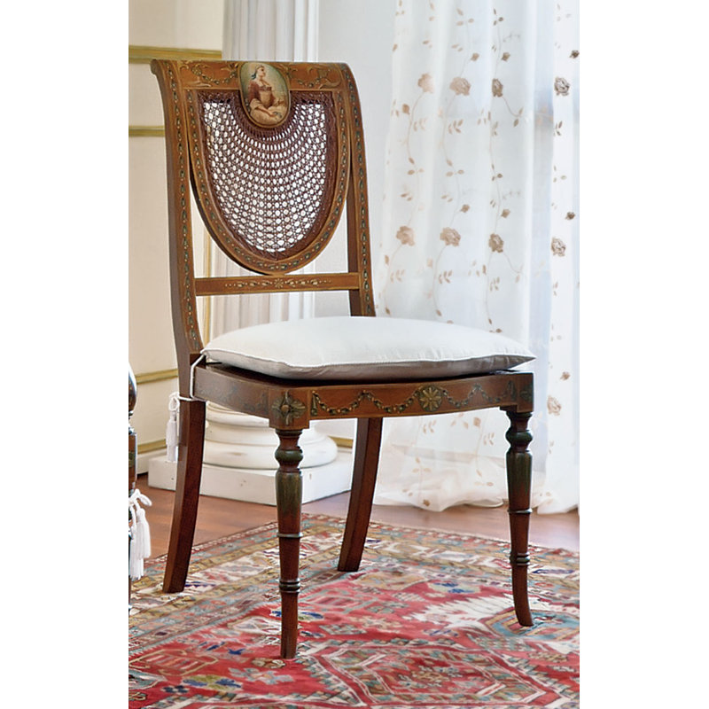 Chaise d'appoint en bois massif brun