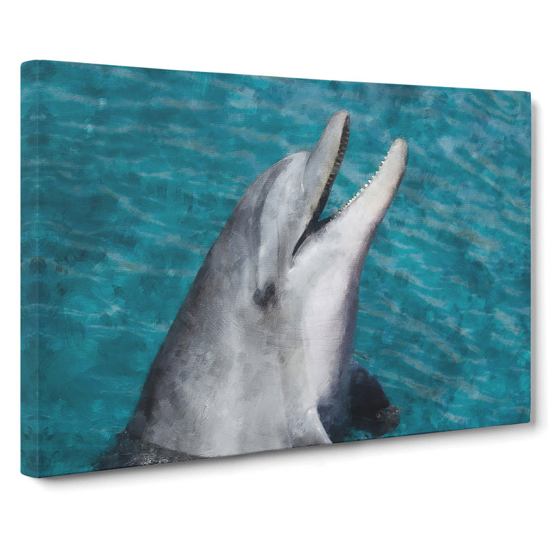 Dolphin - Wrapped Canvas, 35cm H x 50cm W x 3cm D
