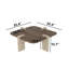 Table basse carrée en travertin et noyer-2081927203-2081927201