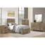 Structure de lit simple de style rustique avec ligne moderne, finition en pin vieilli, tête de lit et rails inclus, meuble de chambre à coucher, sommier essentiel, assemblage simple avec lignes, rails, moût-118897236