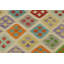 Tapis bleu / vert / orange en laine tissé à la main Kemmie