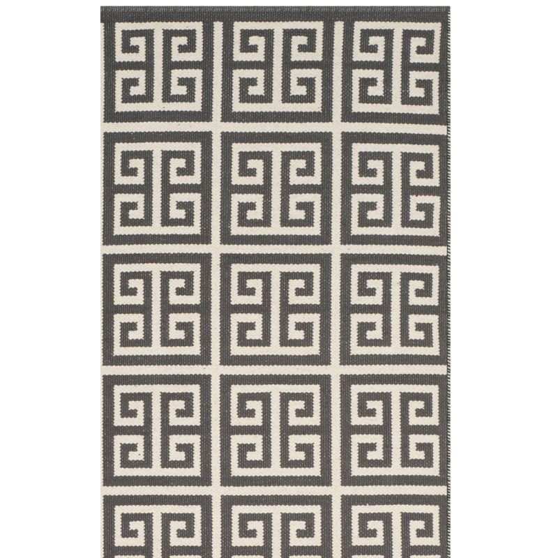 Royalton Hand Woven Cotton Geometric Rug, Rectangle 3' x 5'
