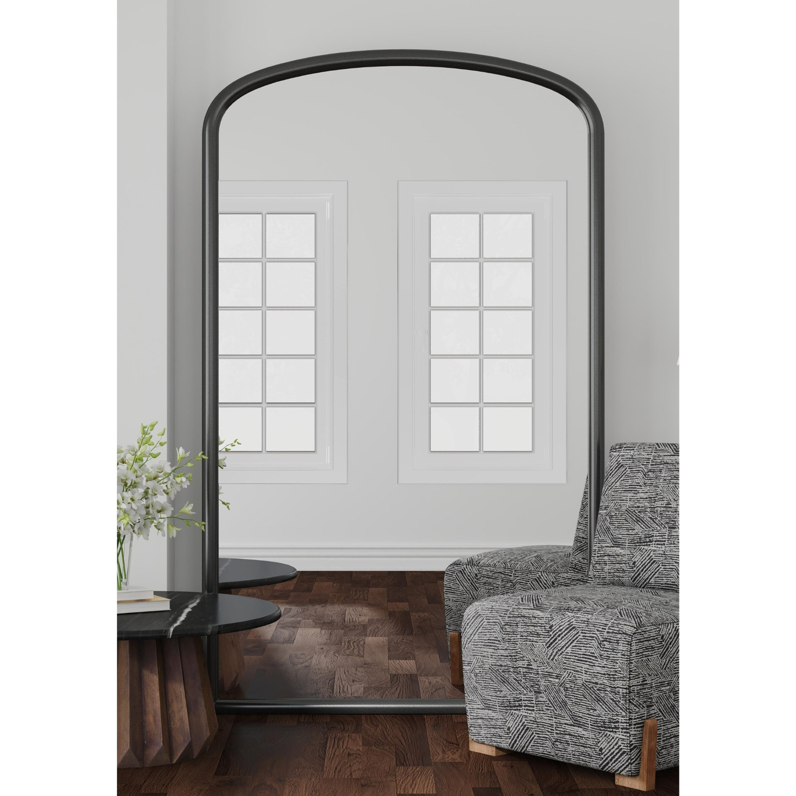Peach 52" Mirror Set, Black