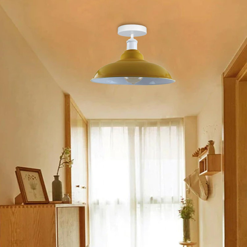Navi Semi Flush Mount, Yellow