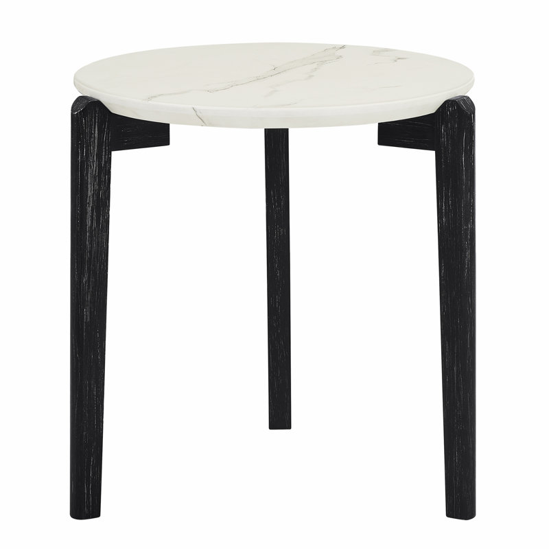 Small Round Coffee Table, White