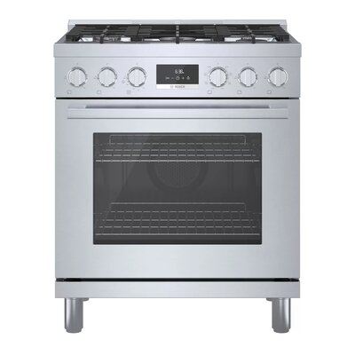 800 Series 30"" 4 cu. ft. Freestanding Dual Fuel Range with True European Convection -  Bosch, HDS8055U