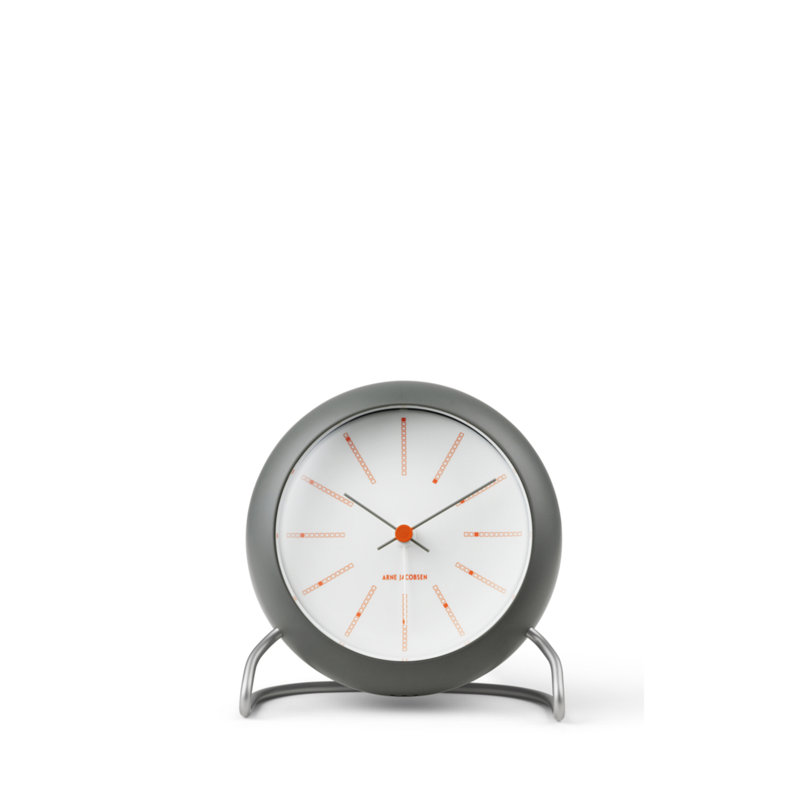 Bankers Electric Clock, White/Dark Gray