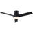 48" Black Lowe Profile Ceiling Fan With Light For Indoor
