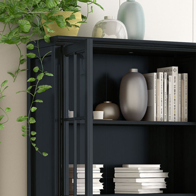 Classic black American style bookcase