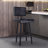 Nakagawa Swivel Counter or Bar Height Bar Stool with Footrest in Faux Leather and Metal Legs-29962748-29962749-42220760