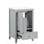 Meuble-lavabo de 20 po avec lavabo, gris. Porte d'armoire et rangement tendance. Panneau et céramique. Finition à l'eau. Assemblage requis 20 po, options de rangement robustes. Imperméable.-2036898532