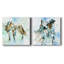 Renard sur bleu - Ensemble de 2 peintures sur toiles-107360941-107360849