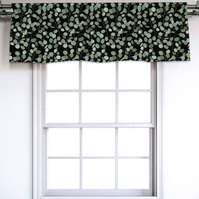 Sateen Floral Ruffled Window Valance