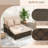 Patio Rattan Daybed Wicker Loveseat Sofa w/ Multifunctional Ottoman-2120068891