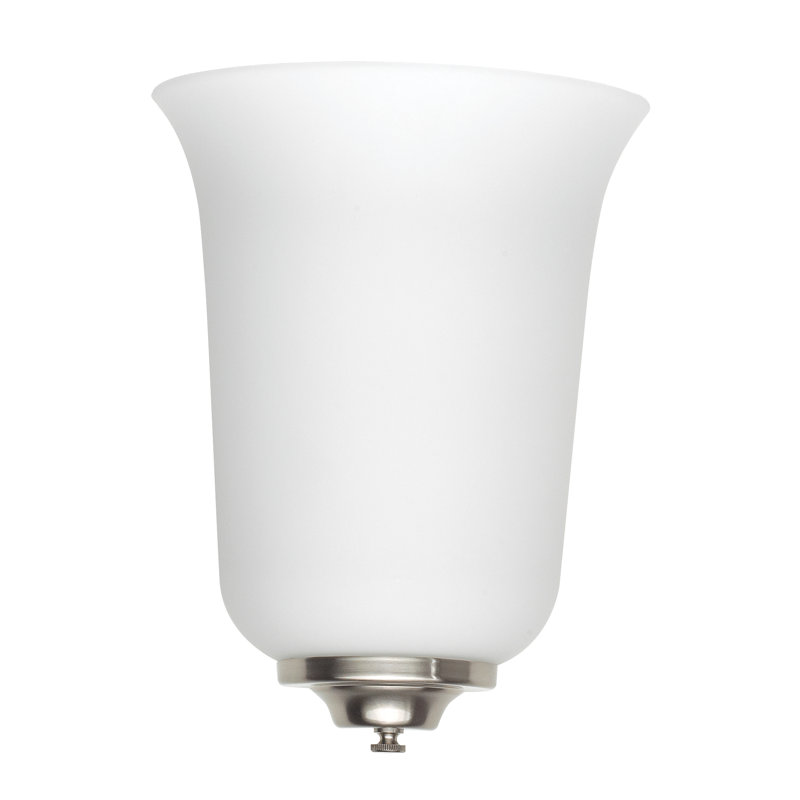 Nearu One Light Wall / Bath from Generation Lighting , Opal Cased Etched Diffuser, Brushed Nickel