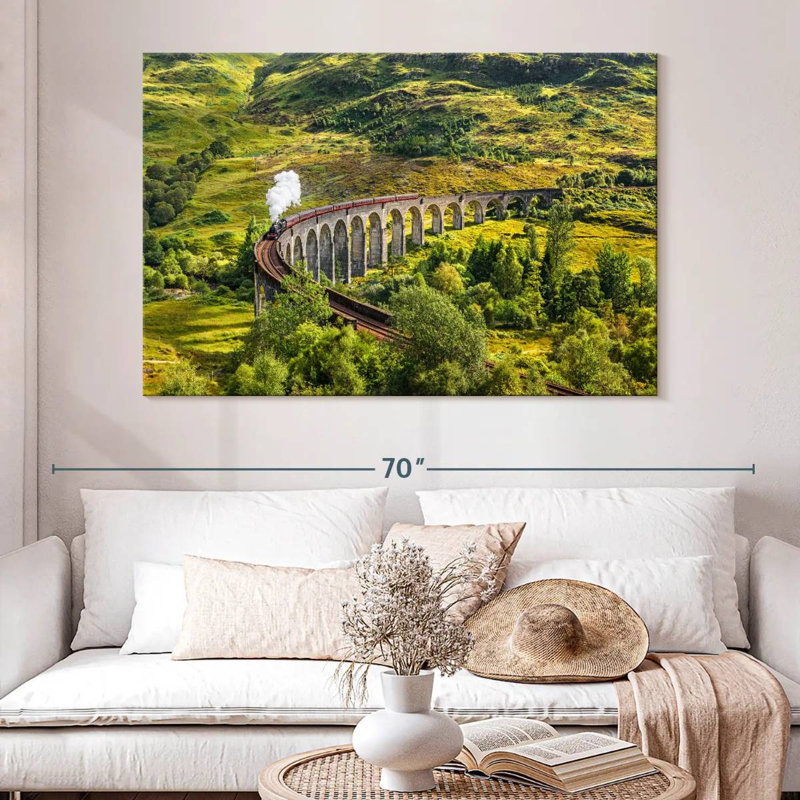 Lilie Glenfinnan, chemin de fer du viaduc, H 34 po x l 51 po