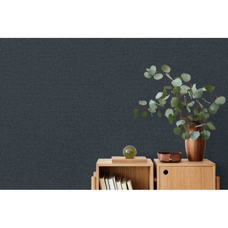 Papier peint en vinyle gaufré Designs Avat Stretford, Bleu denim