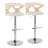 Gardenia Swivel Upholstered Adjustable Height Counter Stool with Metal Frame-93726474-93726475