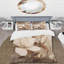 Blanc blanc brun Magnolias Nature Serenity - ensemble de housse de couette floral - microfibre de polyester-110397643