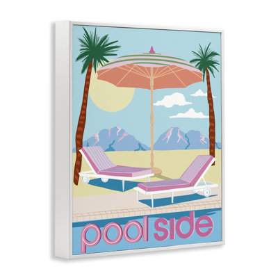  Art giclée sur le bord de la piscine Preppy