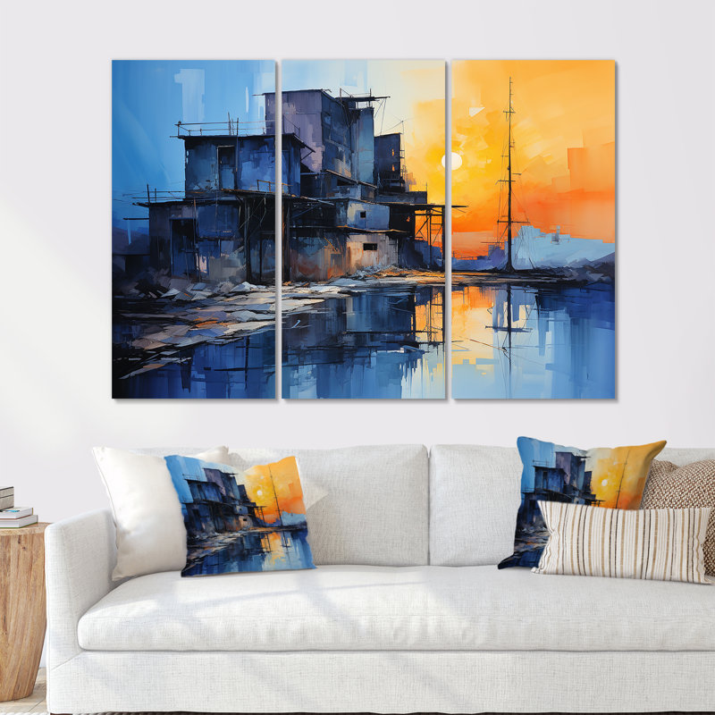 Ensemble de salon d'art mural Cobalt, H 32 po x l 48 po x P 1 po