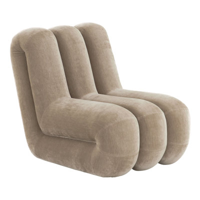 Archie - Chaise d'appoint moderne en tissu taupe