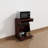 Utility Cart Microwave Cart Kitchen Cart Computer Cart one gliding shelf two shelves rounded corners mobile on rolling castor wheels red cocoa espresso color-1220272303