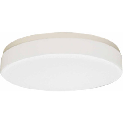  Luminaire à fixation murale ou d'extérieur 1 lumière à DEL intégré 1 lumière de 14 po avec diffuseur de tambour en acrylique blanc