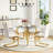 5-Piece Round Glass Dining Table Sets-271265822-271265811