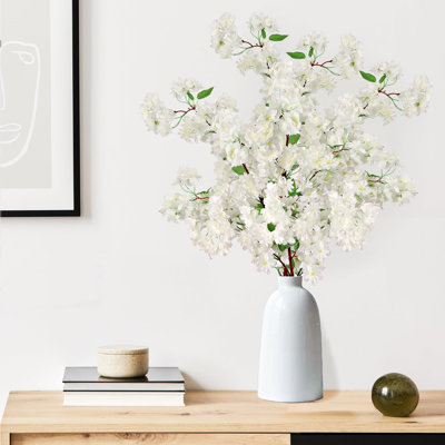 Ensemble de tiges de fleurs de cerisier blanches de 3 à 40 po de hauteur
