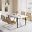 Ensemble de table de salle à manger avec chaises d'appoint rembourrées en velours-381291978-381291979-396102609