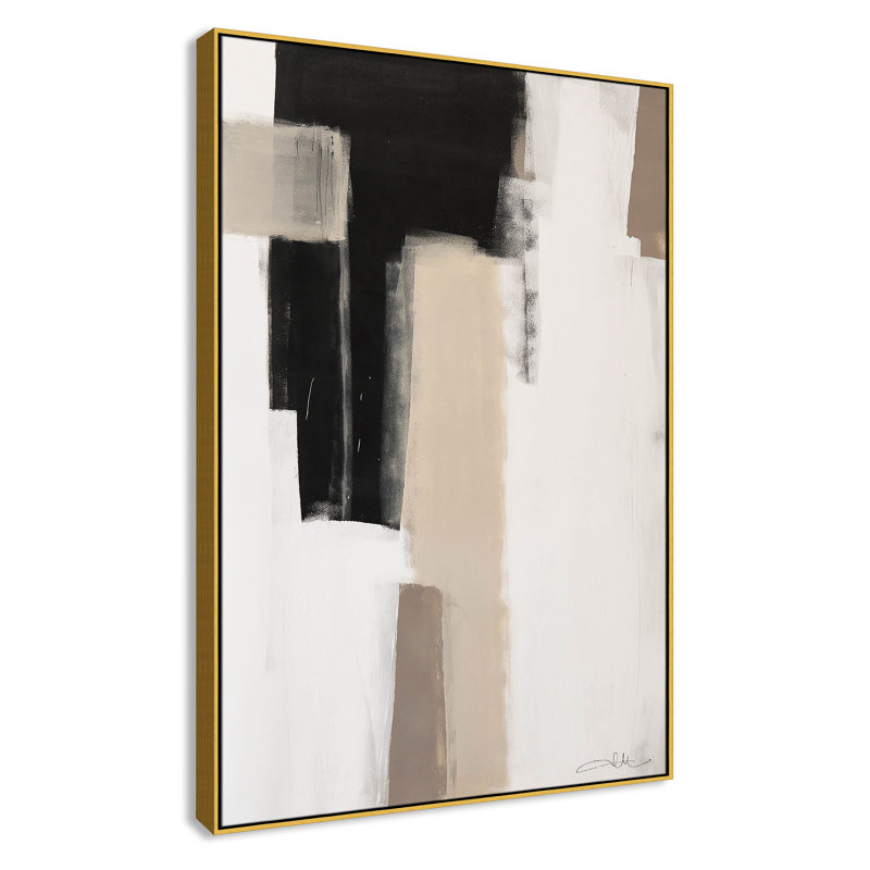 Calvin Giverny Earth Scapes I Print, Pas de tapis, Cadre flottant doré, H 61,5 po x l 41,5 po x P 2 po