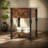 End Table With Storage Shelf Industrial Side Table Narrow Sofa Table