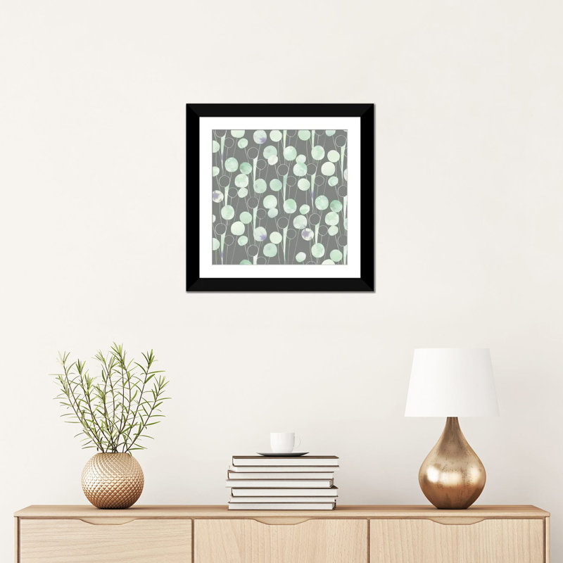 «Bubbles» par Sara Franklin, impression sur toile tendue sur châssis, H 16 po x l 16 po x P 1 po, Papier avec cadre noir