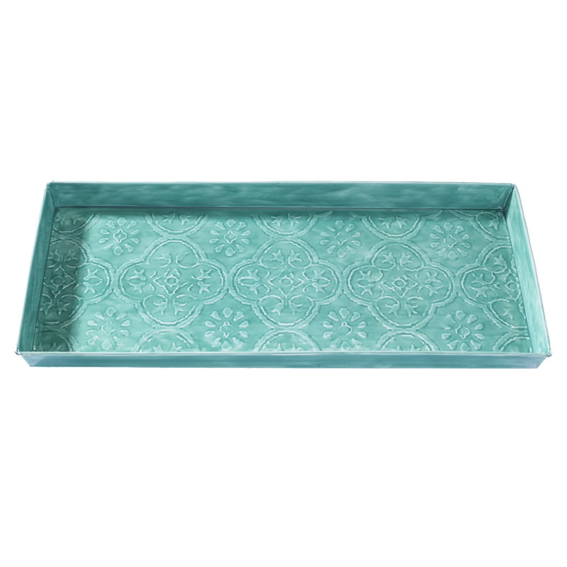 Tapis-décrottoir d'intérieur Medallion, Turquoise